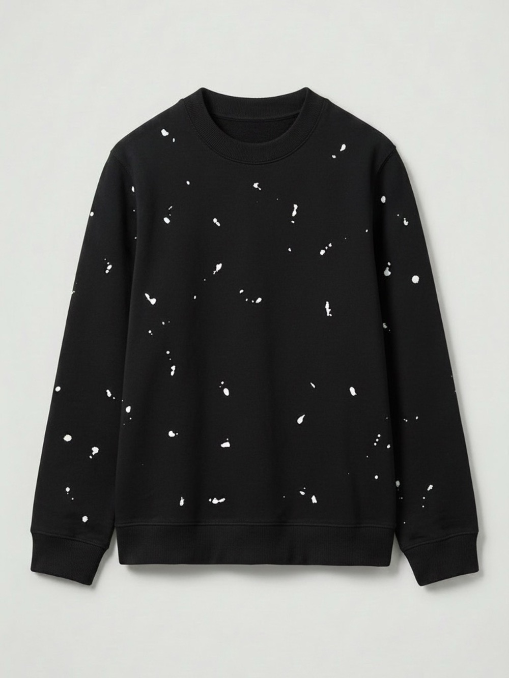 rag & bone Splatter Paint Crewneck Sweatshirt Black/White